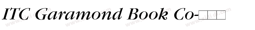 ITC Garamond Book Co字体转换